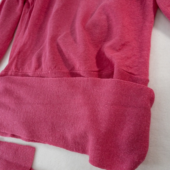 Boden Sweater Womens 2 Pink Linen Wrap Style 3/4 Length Sleeves - Picture 14 of 15